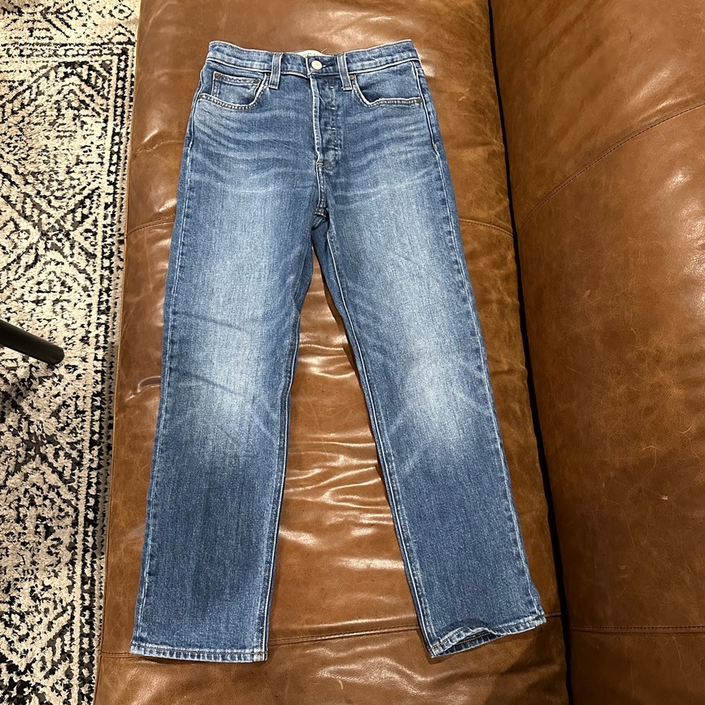 Denim Forum Arlo High Rise Straight Jeans size 26
